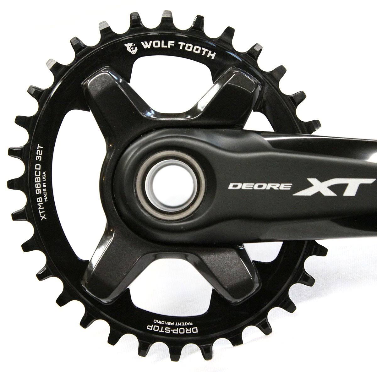 34T x 96 Asymmetrical BCD Black Chainring B356
