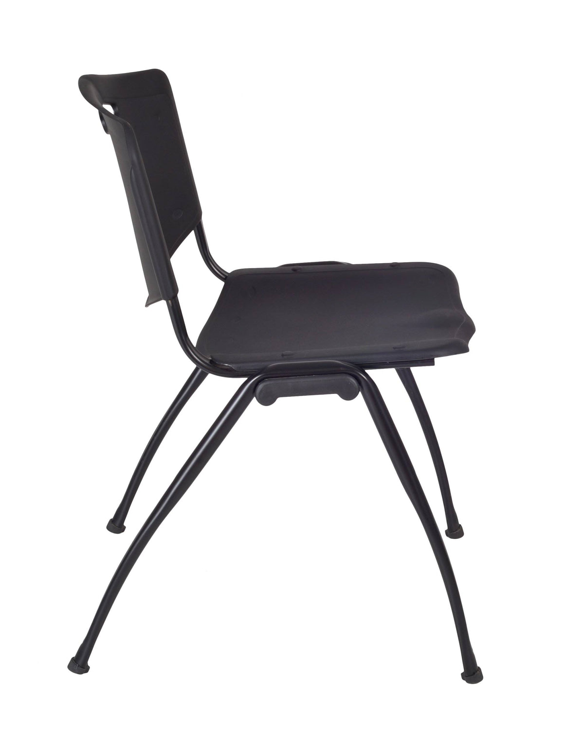 42x22 Round Breakroom Table & 4 Stack Chairs J2993