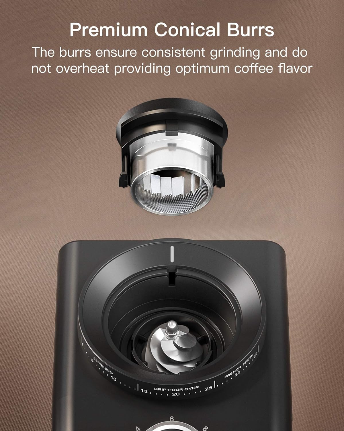 Electric Conical Burr Coffee Grinder with 35 Grind Settings X32731
