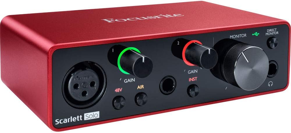 3 Studio Monitors (Pair) with Audio Interface & Cable Bundle H248693
