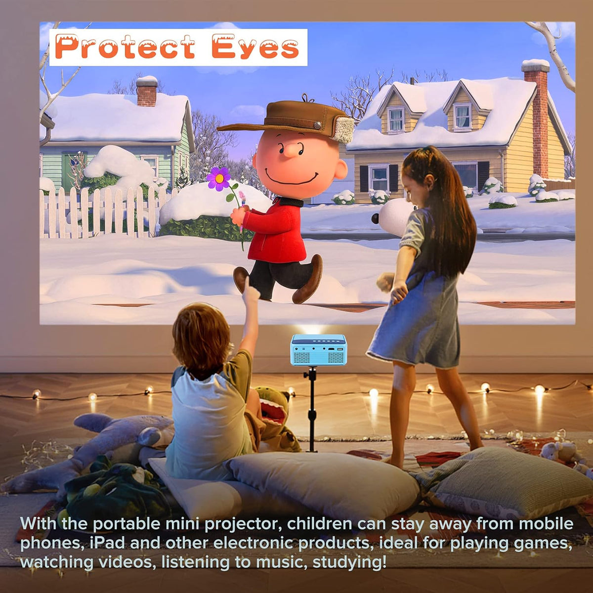 Portable Mini Video Projector with HDMI USB AV Interfaces A691244