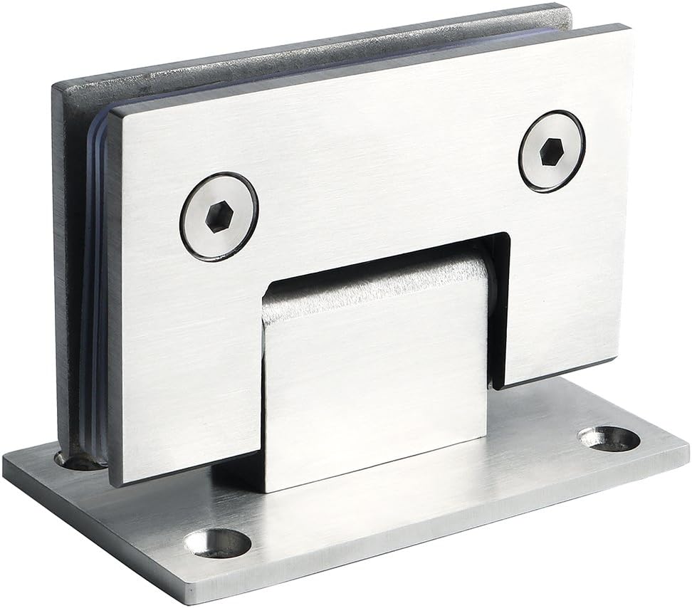 90 Degree Glass Door Cabinet Clamp Stainless Steel Brushed Nickel M49389