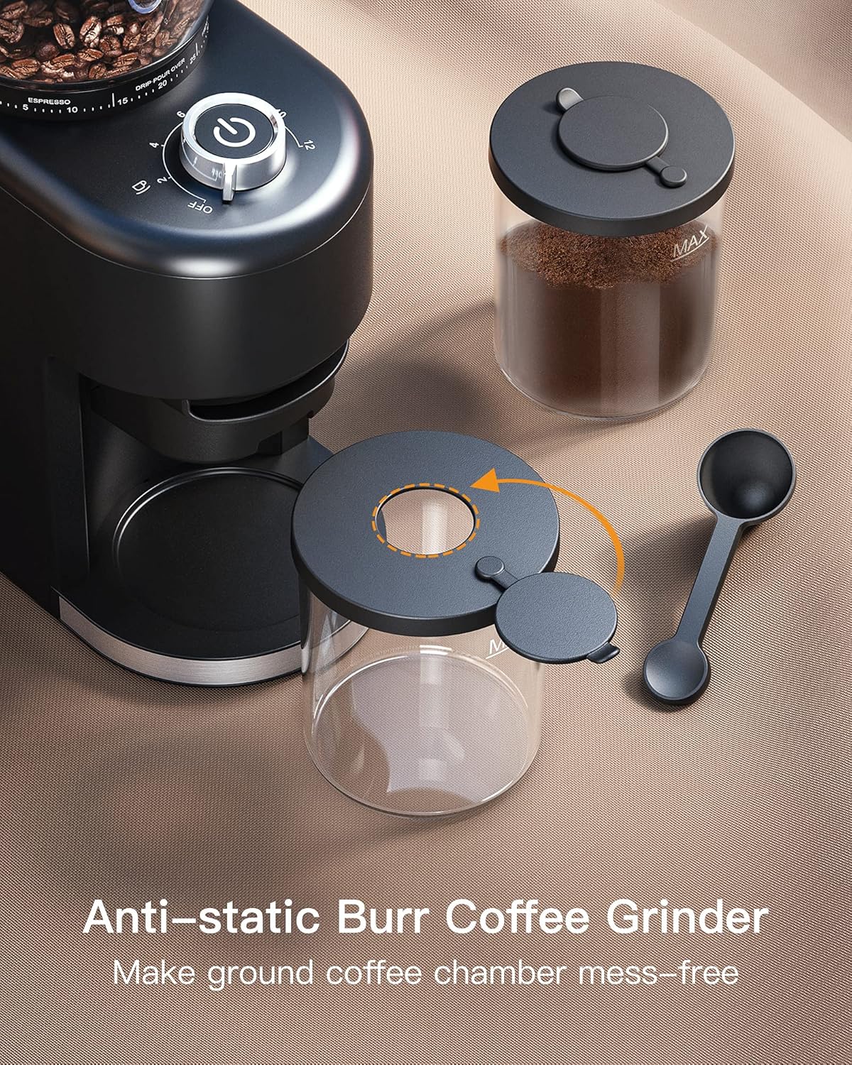 Electric Conical Burr Coffee Grinder with 35 Grind Settings X32731
