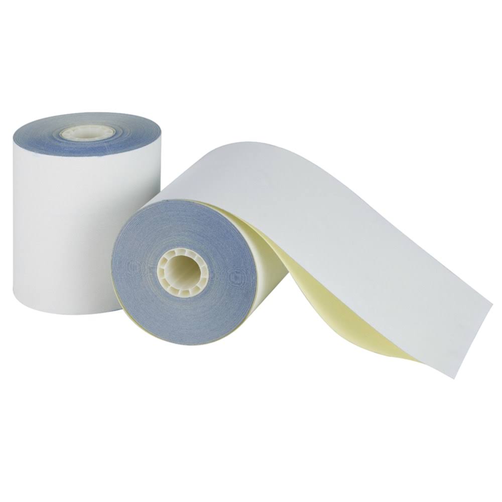 2-Ply Paper Rolls, 3-1/4x22 x 96&, Canary/White, Carton of 60 D88816