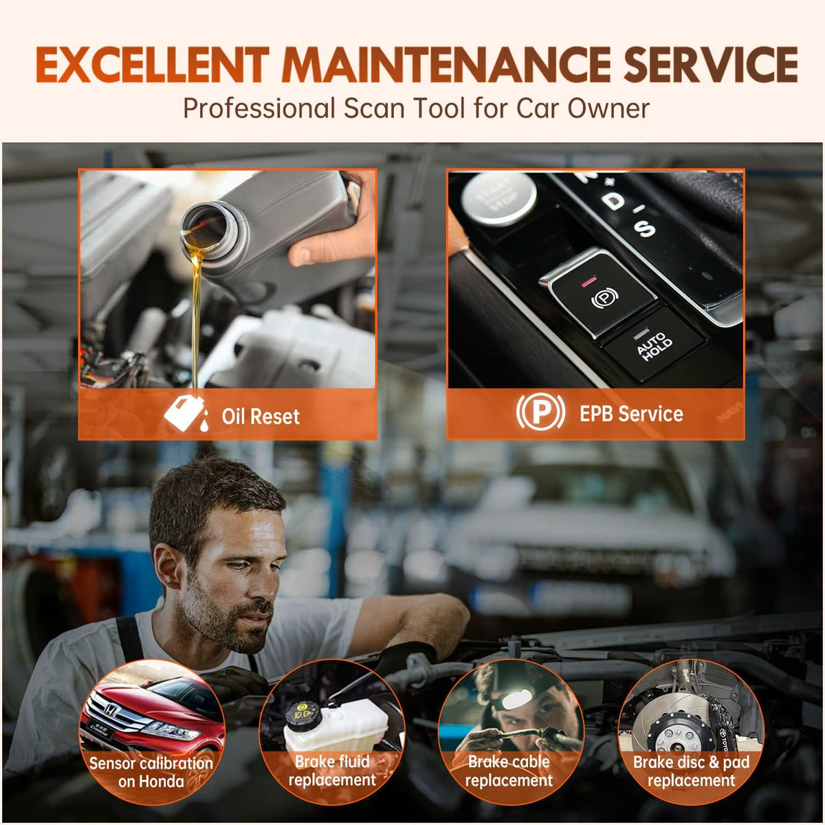 OBD2 Scanner ABS Bleeding Scan Tool All Systems Code Reader N6146