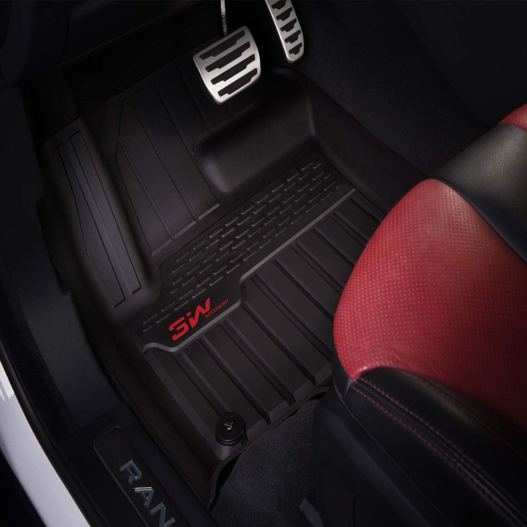TPE All Weather Custom Fit Floor Mats 1st & 2nd Row Full Set Black X63295