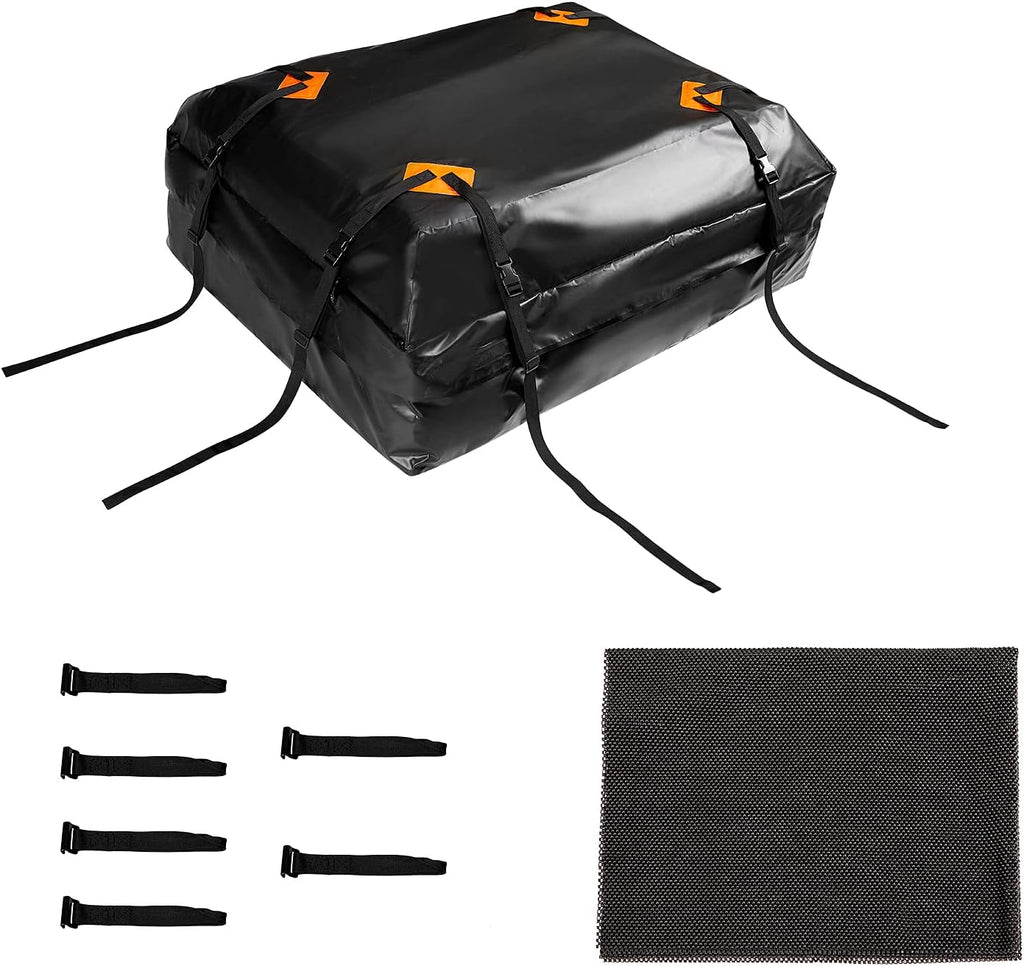 15 Cubic Feet Waterproof Car Roof Bag Cargo Carrier with Anti-Slip Mat U263826