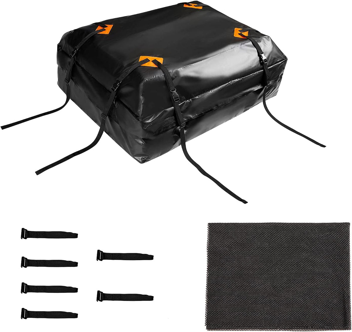 15 Cubic Feet Waterproof Car Roof Bag Cargo Carrier with Anti-Slip Mat U263826
