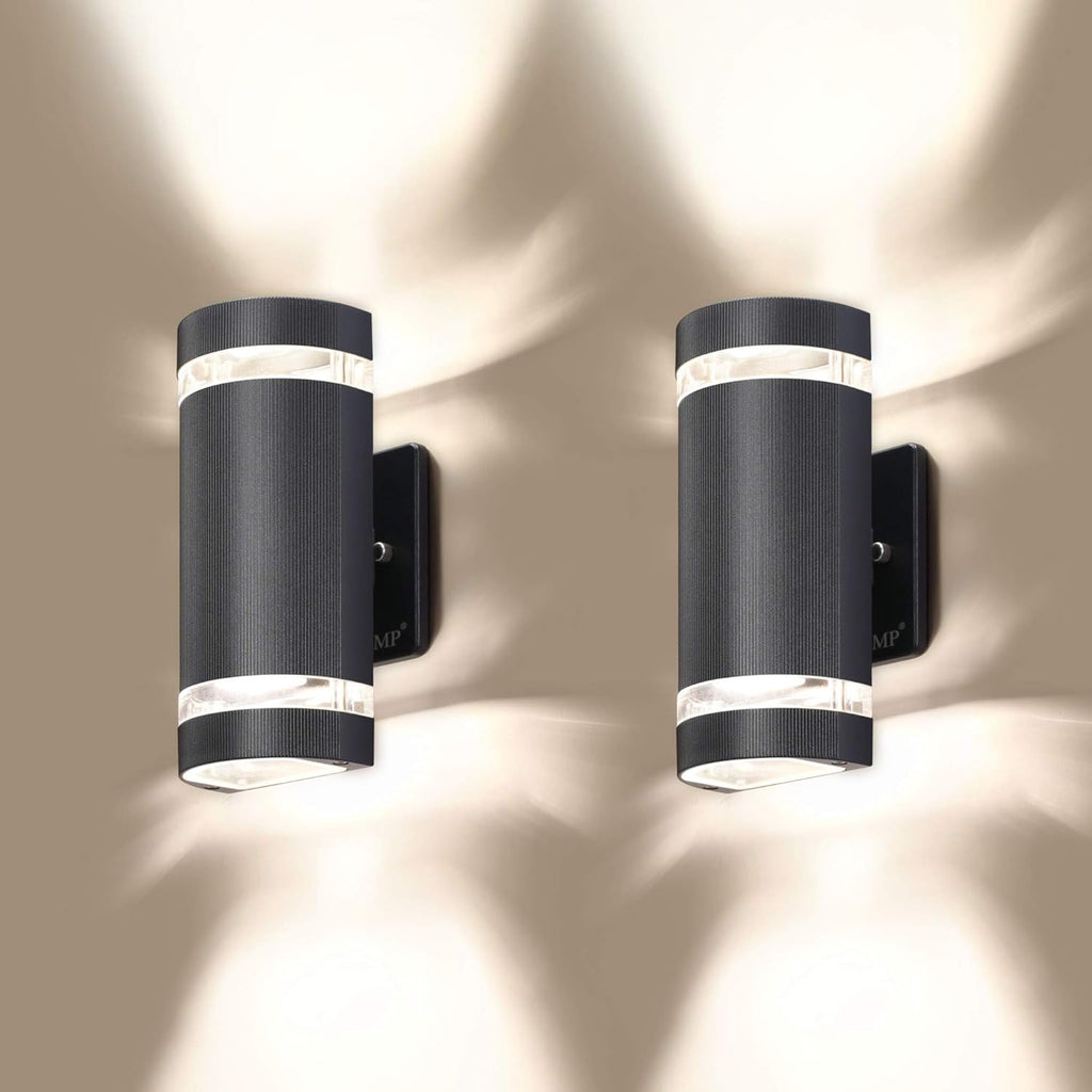 4 Pack Semi Cylinder Up and Down Lights Aluminum Waterproof Outdoor Wall Lamps Z8403