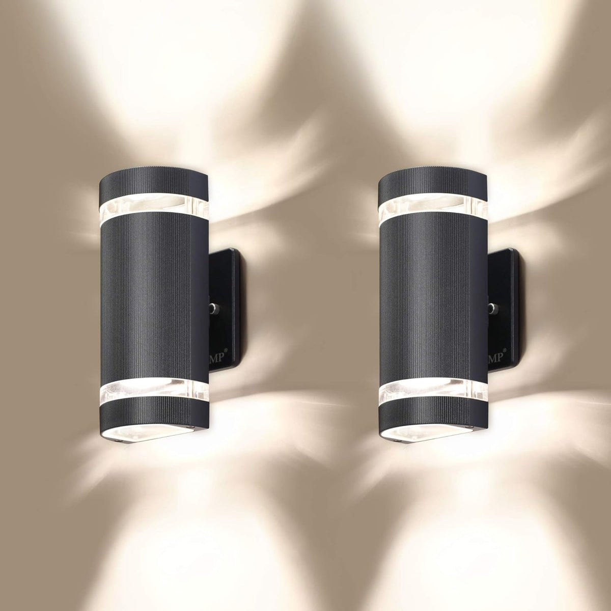 4 Pack Semi Cylinder Up and Down Lights Aluminum Waterproof Outdoor Wall Lamps Z8403
