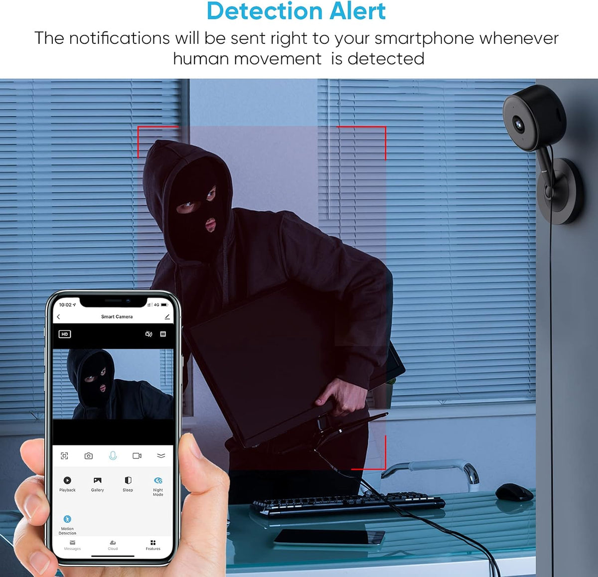 1080P HD Indoor Security Camera with Motion Detection, 2-Way Audio, Night Vision V292