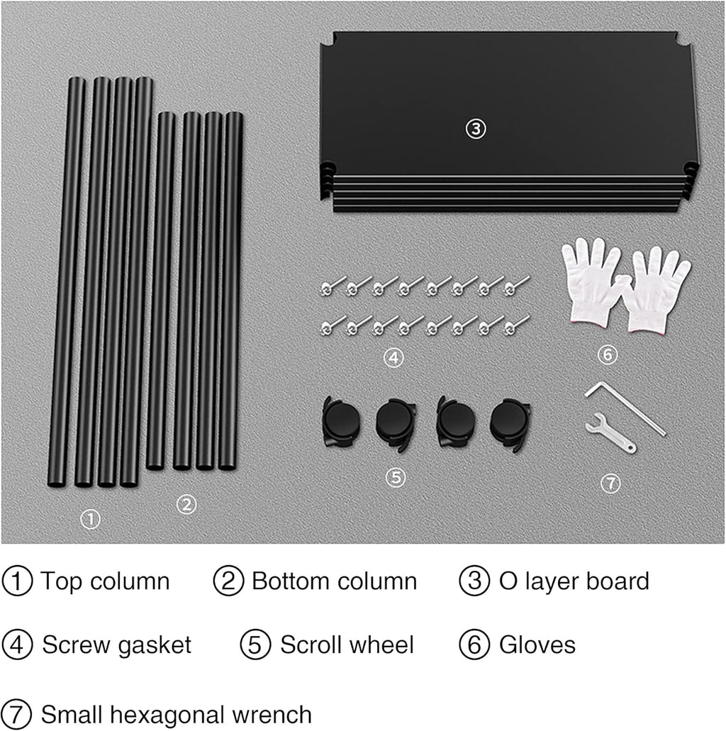 Adjustable 4 Tier Stainless Steel Kitchen Baker's Rack W9906