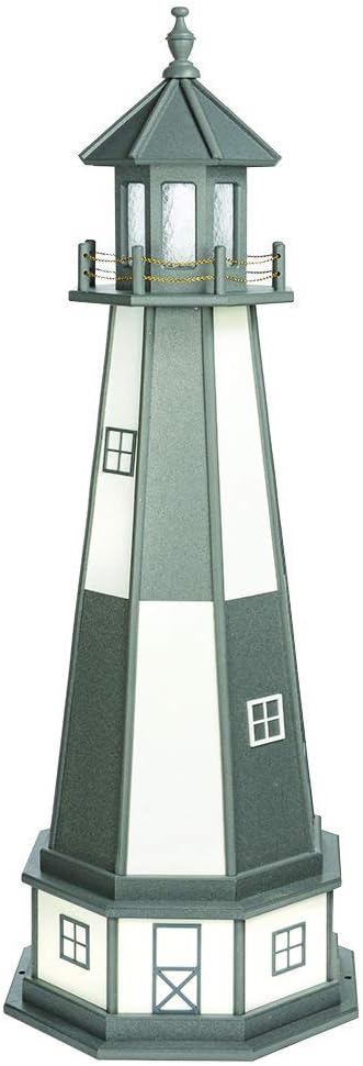 Decorative Lighthouse with Base Wood Turf Green Weatherwood F980820