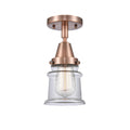 1 Light 6 inch Flush Mount in Antique Copper P223556