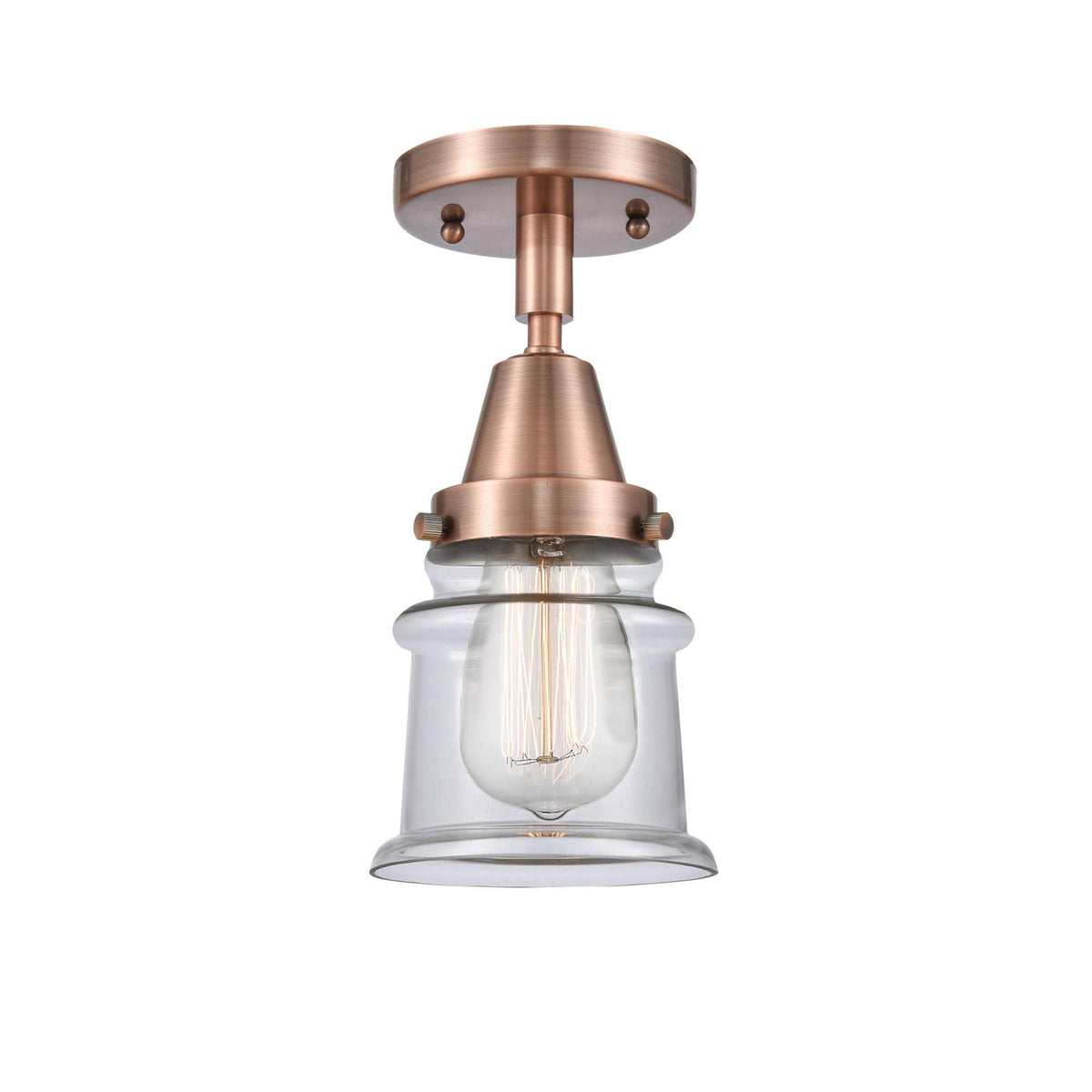 1 Light 6 inch Flush Mount in Antique Copper P223556