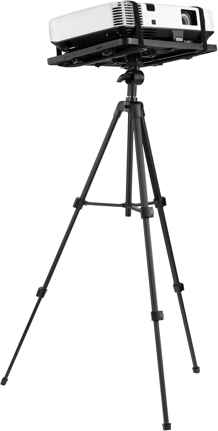 Folding Projector Tripod Stand with Tilting Tray and Carrying Case D8573
