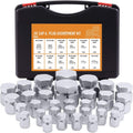 64 Piece JIC 37° Flare Cap and Plug Kit Galvanized Steel Fitting Set Q17085