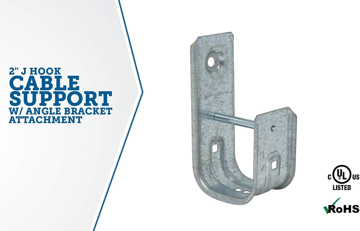 1-5/16 Inch Zinc Plated Steel J-Hook, 50 Pack B3256