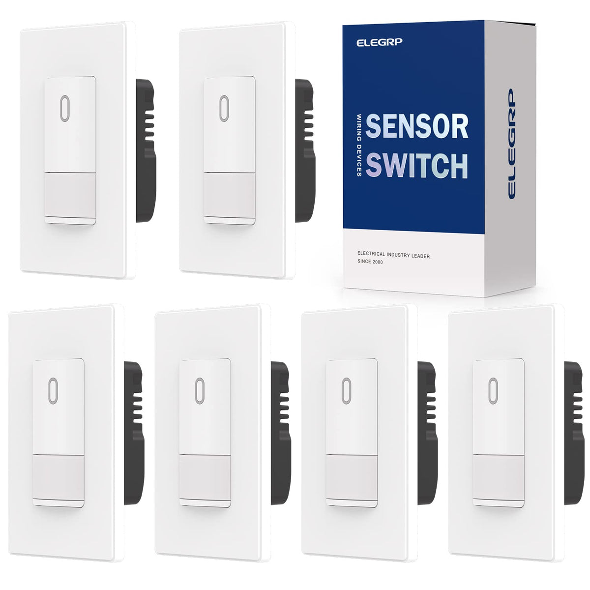 Matte White Motion Sensor Light Switch 6 Pack W21214