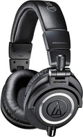 Black Professional Studio Monitor Headphones with Detachable Cable Q28548