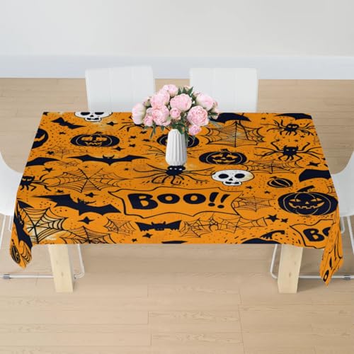 Skull Skeleton Rectangle Table Cloth 60 x 120 inch Fabric Tablecloth E2064