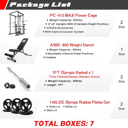 Power Cage with Cable Crossover and Squat Rack F728