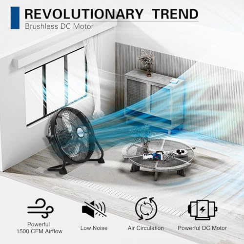 16 Inch Rechargeable Battery Operated Portable Floor Fan W197