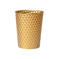 Small Gold Metal Trash Can B70802
