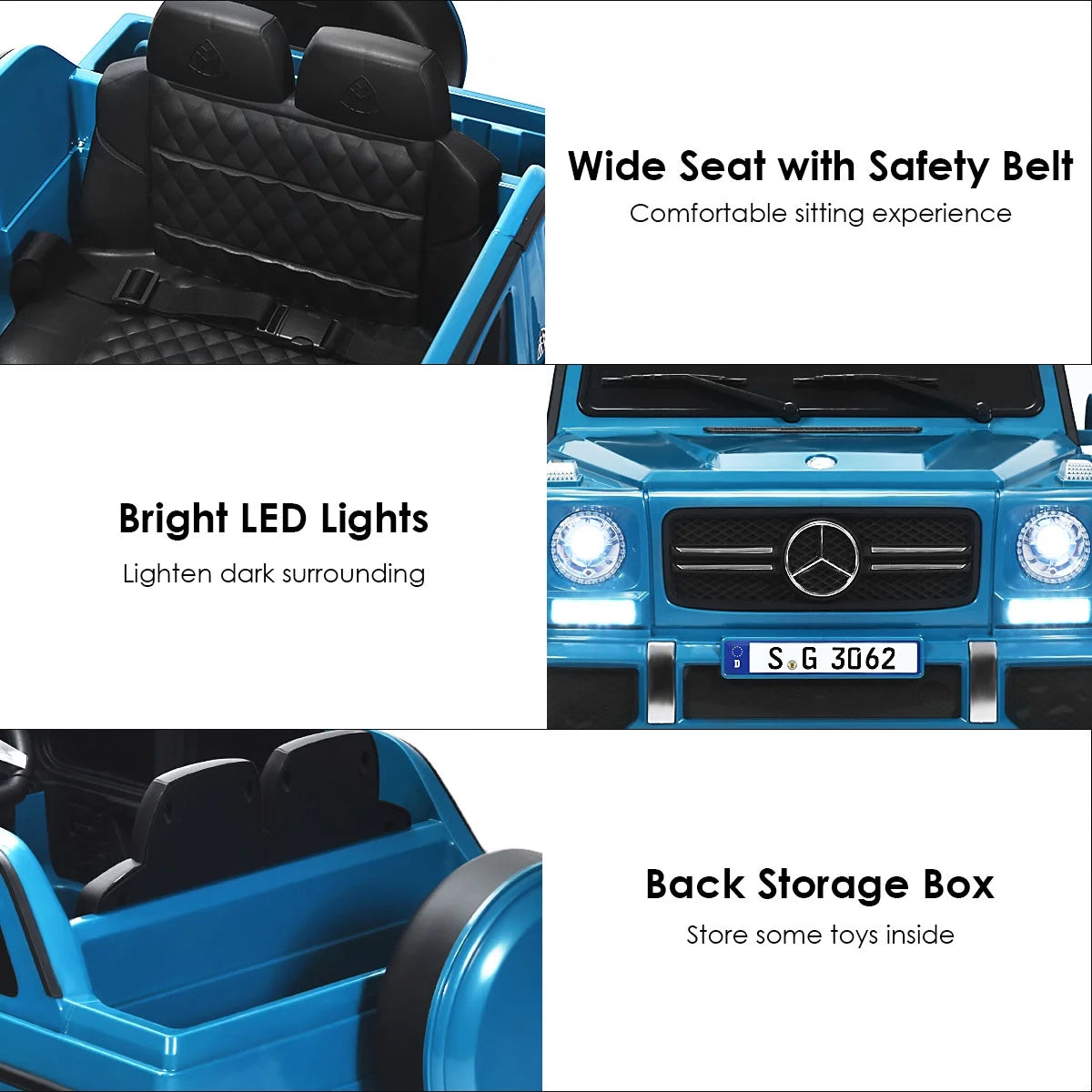 Blue 12V Electric Kids Ride On Car M87532