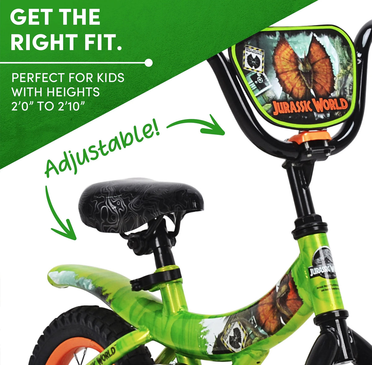 Green and Orange 12-inch Boy's Bicycle with Training Wheel I62798