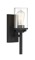 1 Light Black Wall Sconce Y677