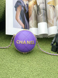 Purple and Gold Chain Bag E173524