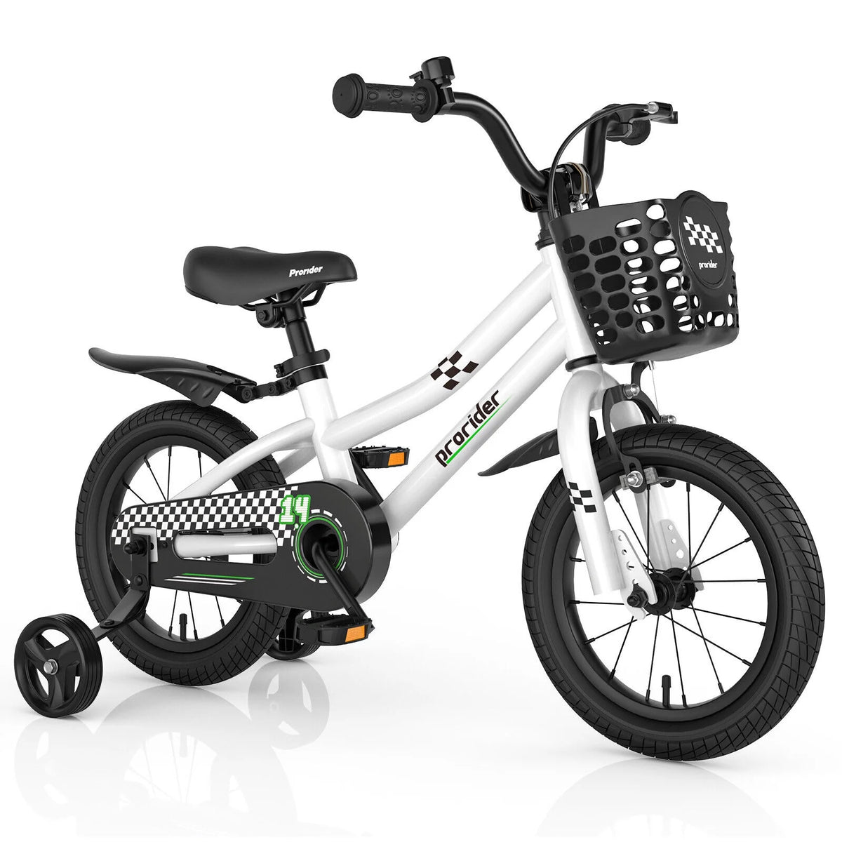 14 Inch Kids Bike with Training Wheels and Basket G634296