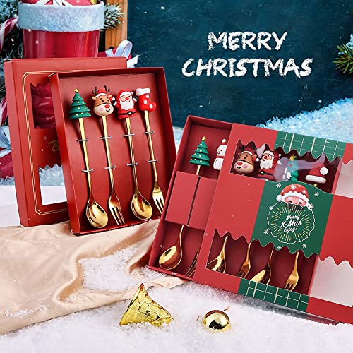 Stainless Steel Christmas Tree Tea Spoon Set 6pcs B426