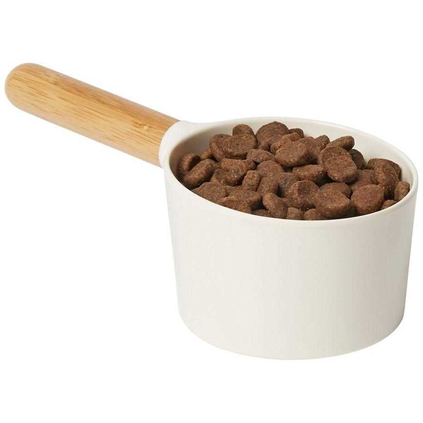 Melamine Dog & Cat Food Scoop with Bamboo Handle B768850