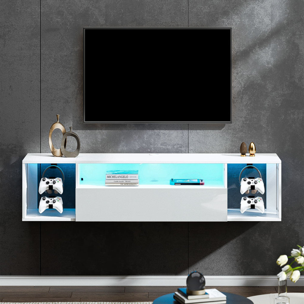 39.3 inches Floating TV Stand with Lights A61337