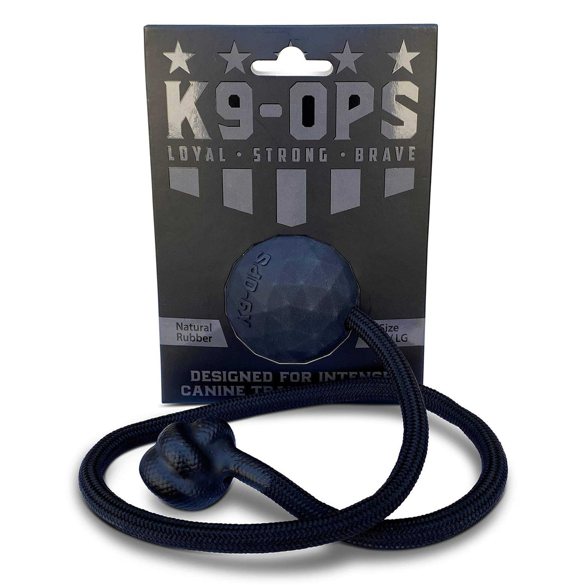 Solid Rubber Dog Ball on a Rope Tug Toy I903