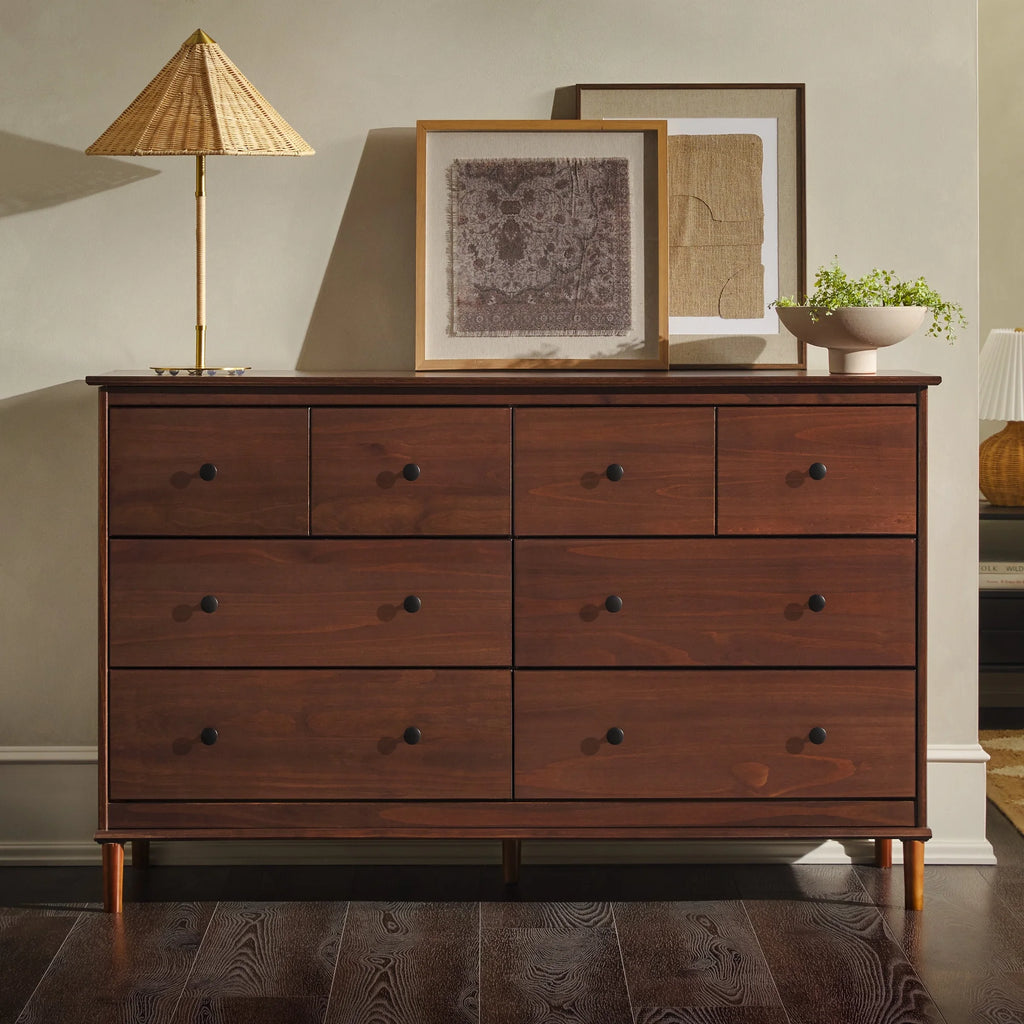 Walnut 6-Drawer Solid Wood Dresser R84709