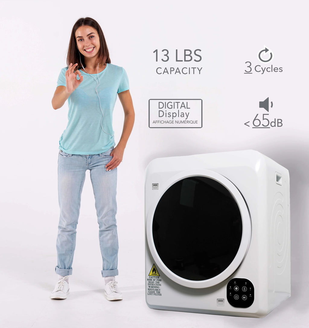 White 3.75 Cu ft Ventless Electric Dryer X380