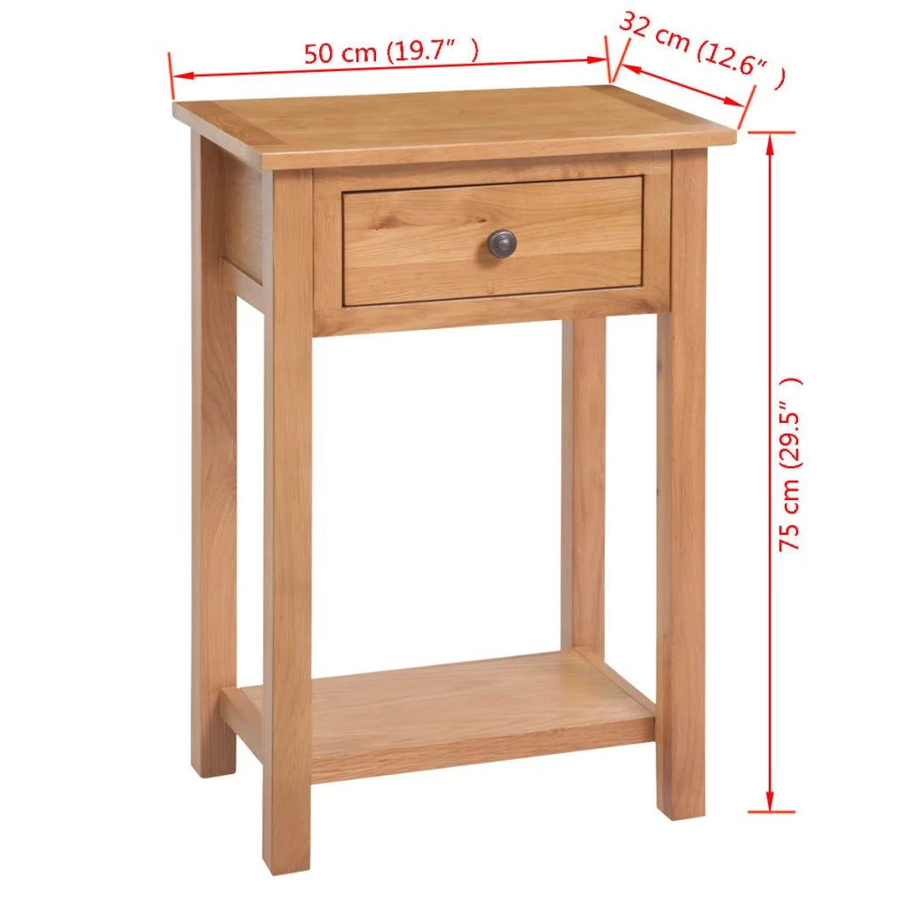 Solid Oak Wood Console Table H492428