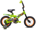 Green and Orange 12-inch Boy's Bicycle with Training Wheel I62798