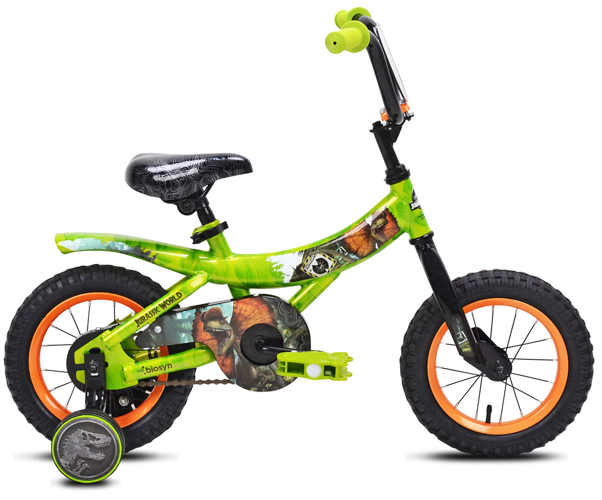 Green and Orange 12-inch Boy's Bicycle with Training Wheel I62798