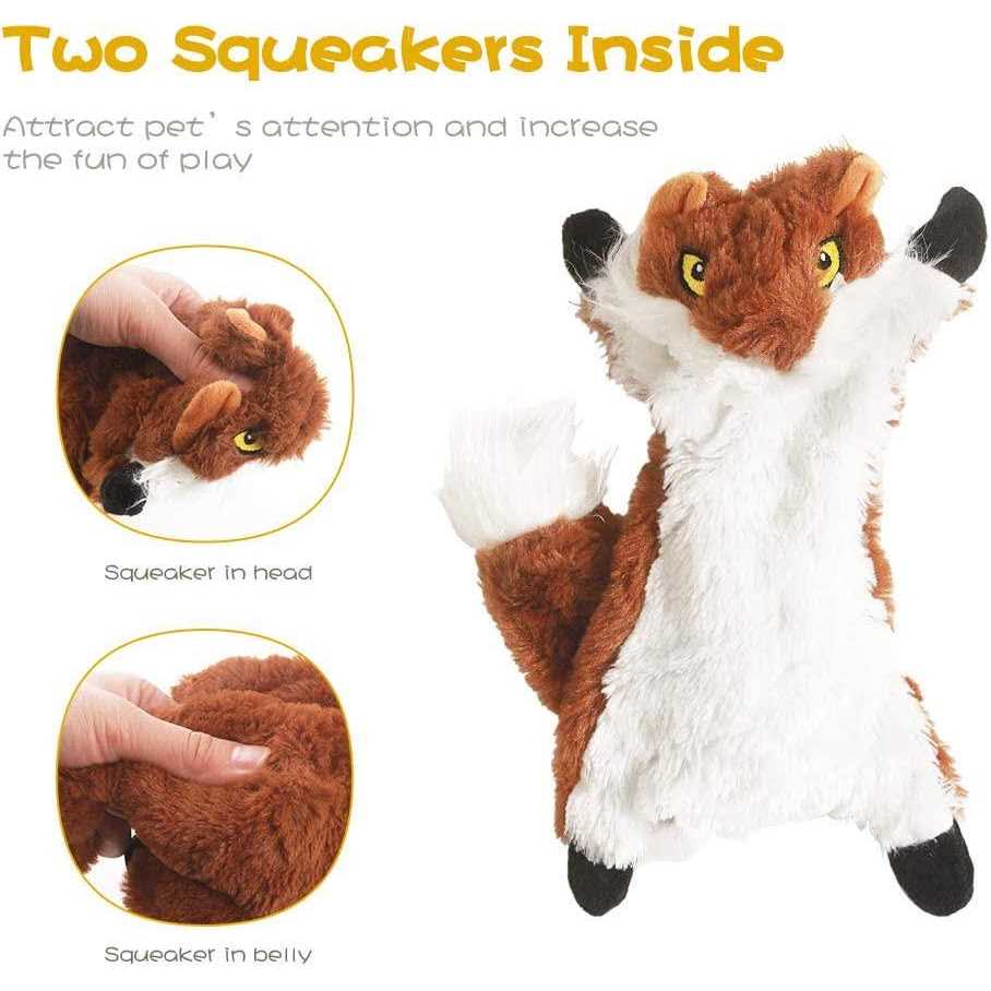 No Stuffing Plush Dog Squeaky Chew Toy N993809