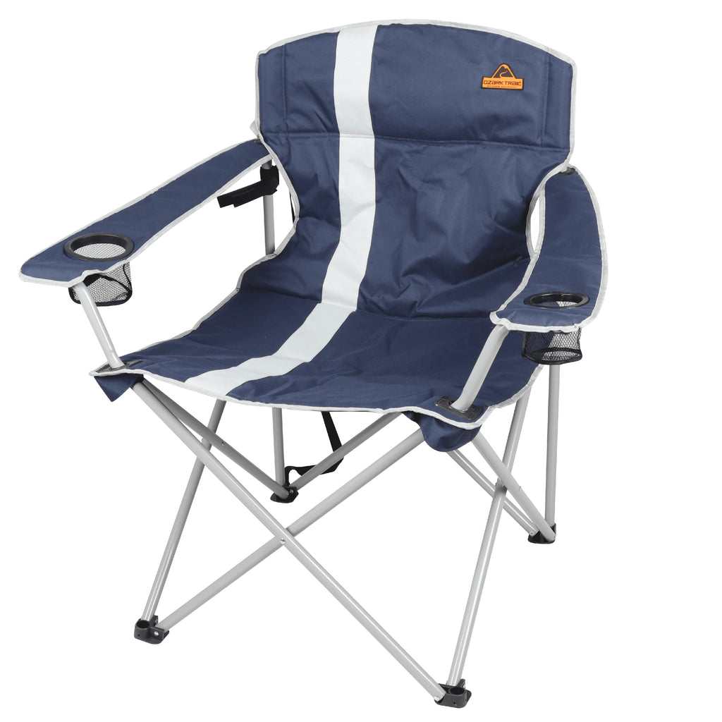 Big and Tall Chair with Cup Holders, Blue L10260