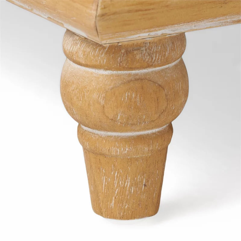 Fabric & Wood Storage Ottoman T9393