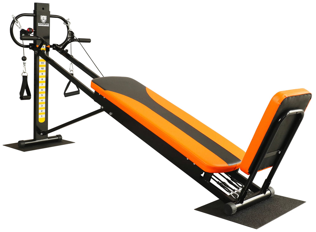 Home Gym System Workout Station with Resistance Bands and Floor Mats C118