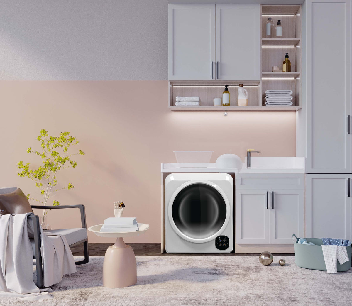 White 3.75 Cu ft Ventless Electric Dryer X380