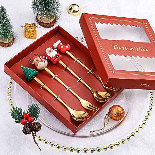 Stainless Steel Christmas Tree Tea Spoon Set 6pcs B426