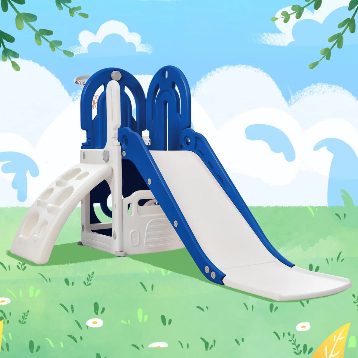 Toddler Climber and Slide Set 4 in 1 Blue B7300