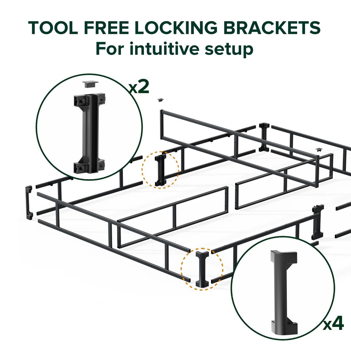7 Inch Metal Box Spring, Twin C80658